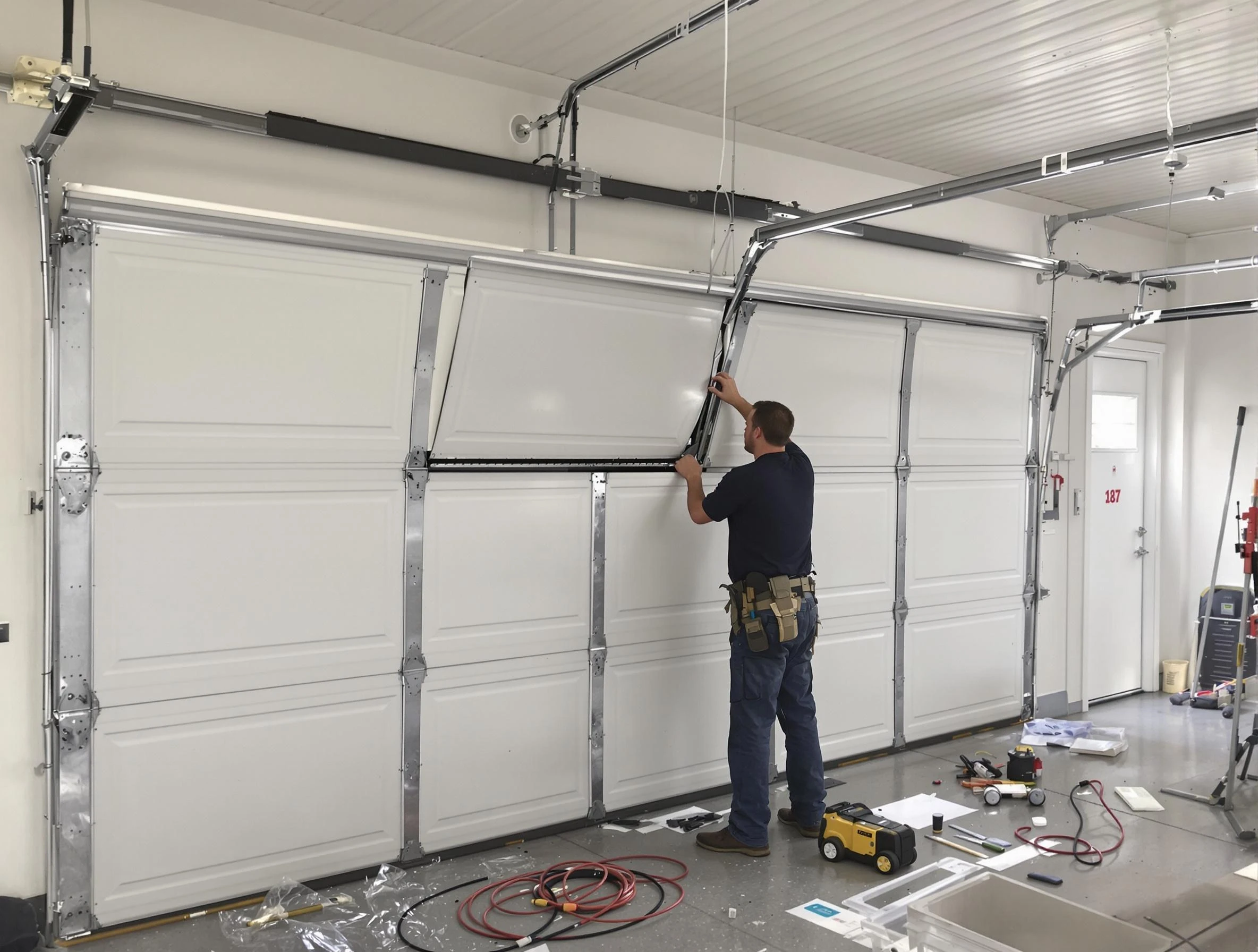 Garage Door Section Replacement in Lexington